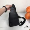 BV Men's Leather Chest Bag, Minimalist Design, Imported Wax Cowhide, Practical Business Style
