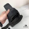 BV Men's Leather Chest Bag, Minimalist Design, Imported Wax Cowhide, Practical Business Style