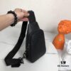 BV Men's Leather Chest Bag, Minimalist Design, Imported Wax Cowhide, Practical Business Style