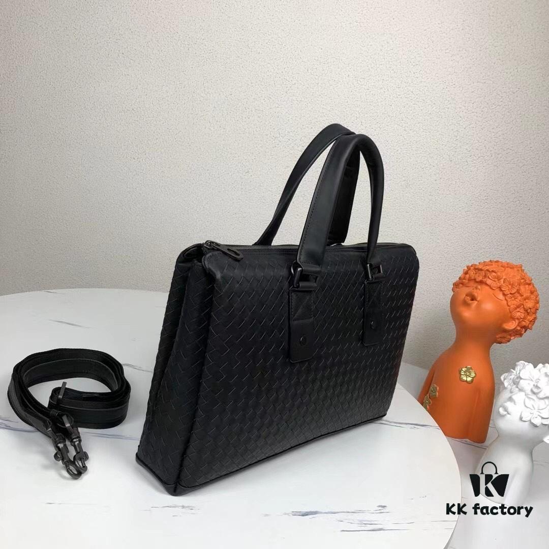 6930c52d6e68136f4d9af8b9 BV Multi-Compartment Top-Quality Genuine Leather Handbag - Premium Waxed Cowhide, Original Order Hardware, Exclusive Design 828# Black 40/26/10cm