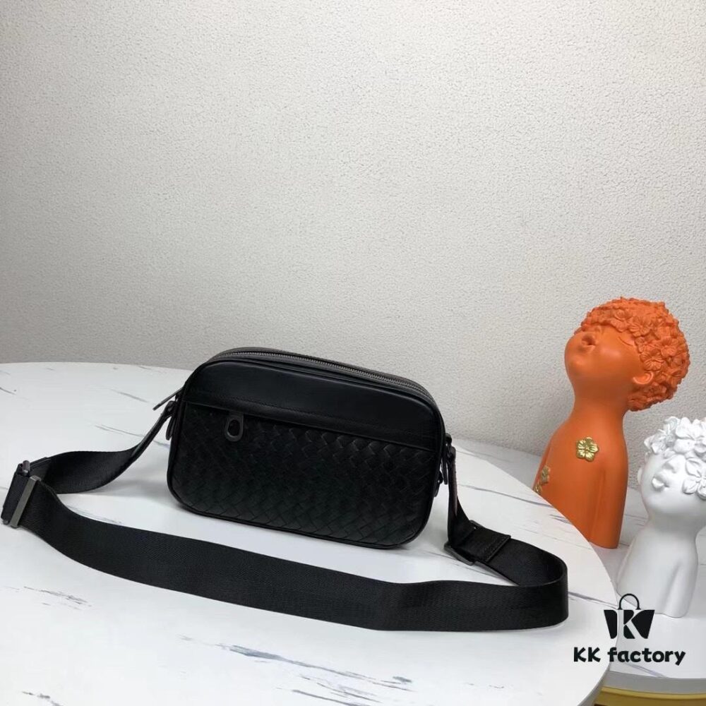 6930c5426e68136f4d9af8df BV Latest Men's Crossbody Bag 2301# in Black - Premium Full-Grain Calfskin with Exquisite Craftsmanship