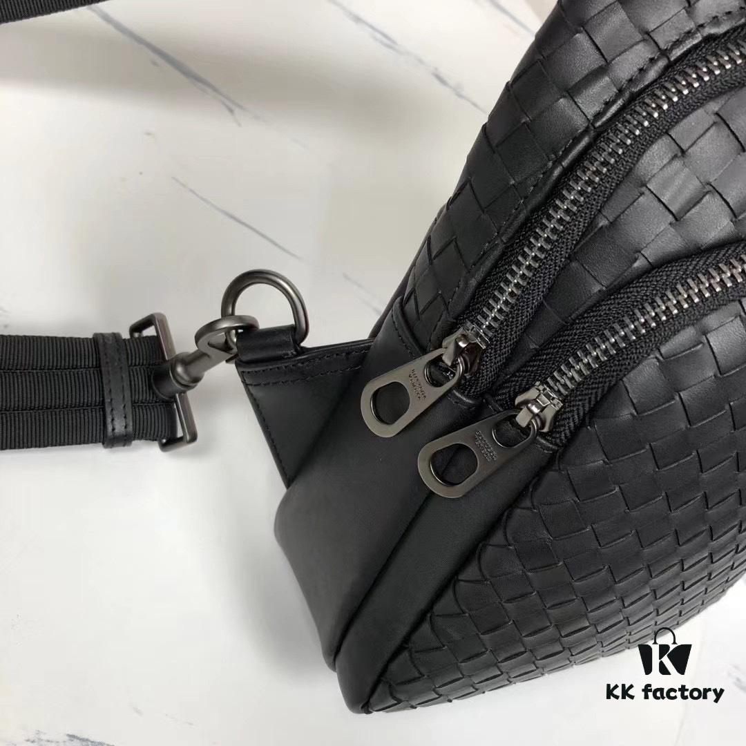 6930c54d6e68136f4d9af8f9 Bv Men's Leather Chest Bag, Minimalist Design, Imported Wax Leather, Business Style