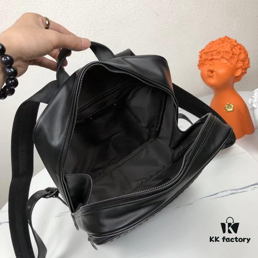 BV Latest Men's Backpack 🎒 Top Quality Original Order, Synchronized with Official Website, Made of Premium Waxed Calfskin Leather