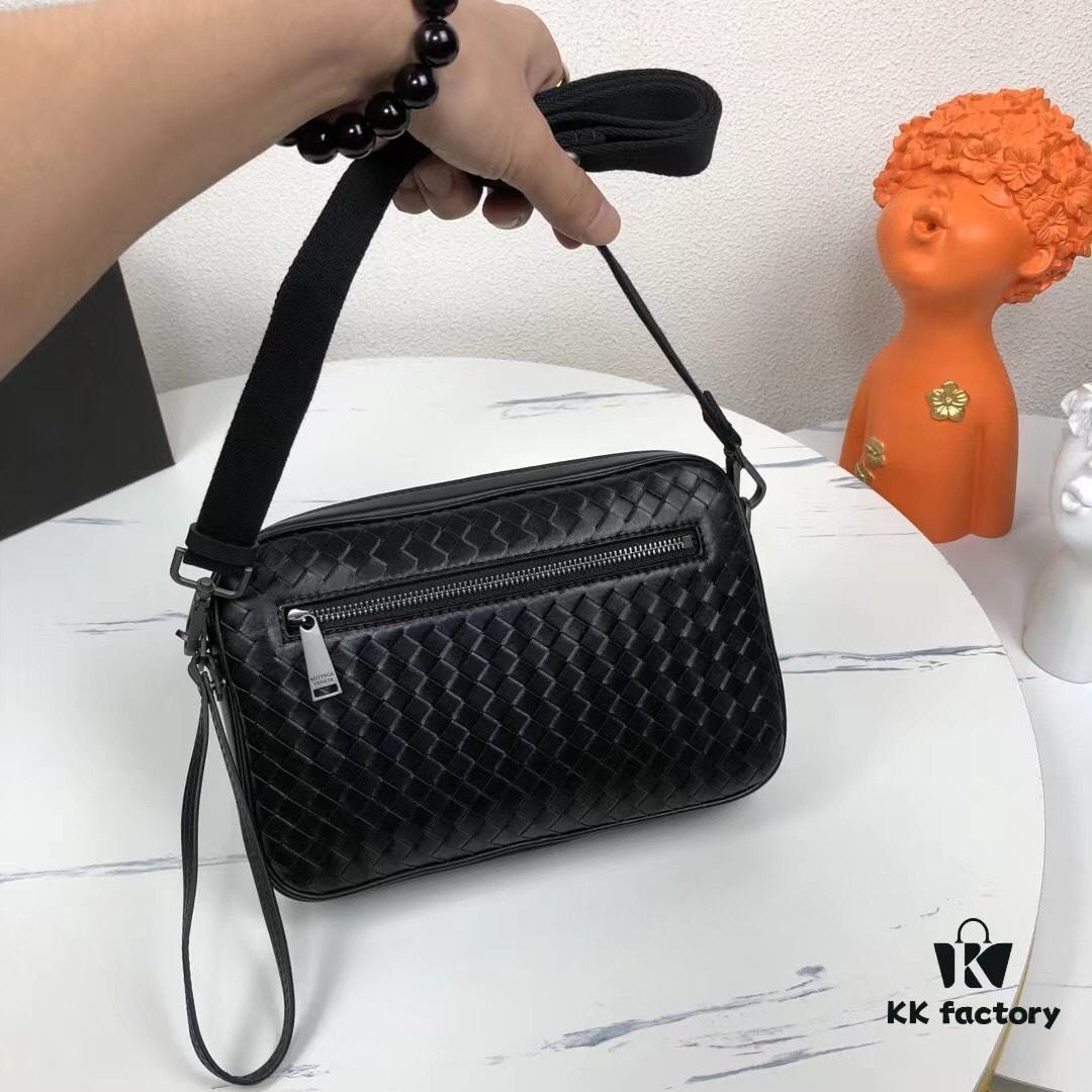 6930c5856e68136f4d9af967 Bv New Classic Woven Leather Mini Messenger Bag with Box, Adjustable Crossbody or Clutch Use