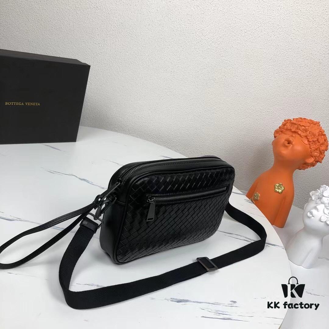 6930c5856e68136f4d9af968 Bv New Classic Woven Leather Mini Messenger Bag with Box, Adjustable Crossbody or Clutch Use