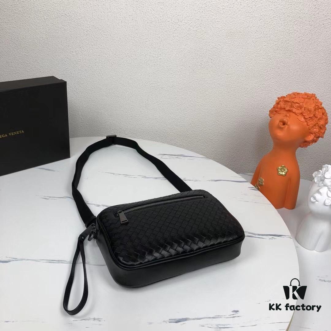 6930c5876e68136f4d9af96c Bv New Classic Woven Leather Mini Messenger Bag with Box, Adjustable Crossbody or Clutch Use