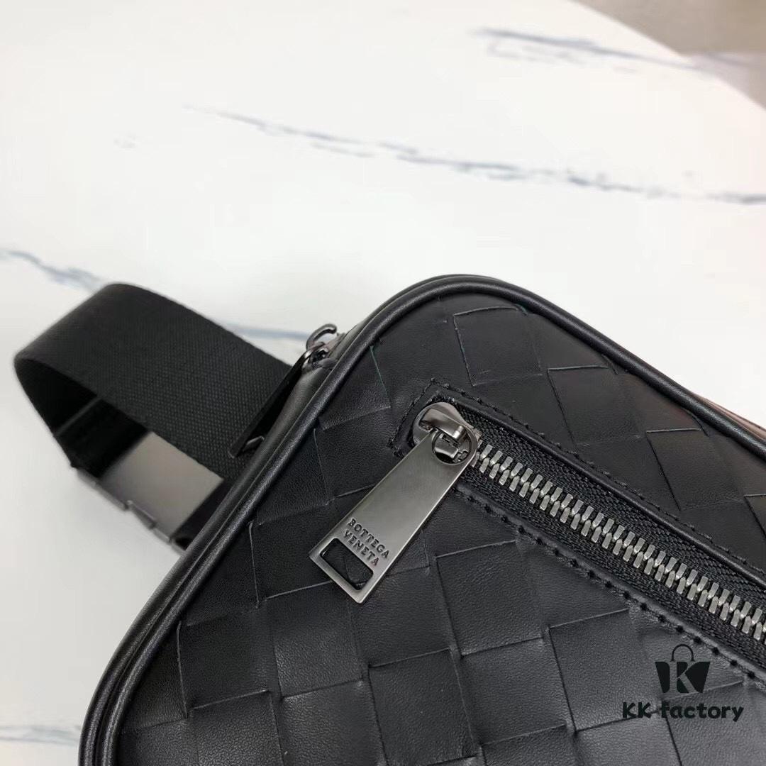6930c58a6e68136f4d9af96f BV New Arrival Woven Leather Compact Waist Bag ✅ Linear Waist Pouch Made from Imported Waxed Calfskin with Signature Intrecciato 15 Weave, Top Zip Closure, Front Zip Pocket, Interior Phone Compartment, and Adjustable Strap