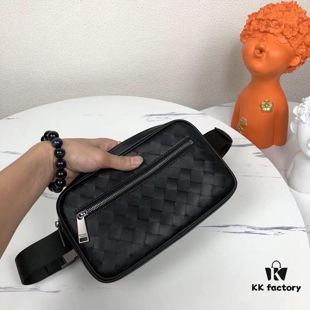 6930c58a6e68136f4d9af971 BV New Arrival Woven Leather Compact Waist Bag ✅ Linear Waist Pouch Made from Imported Waxed Calfskin with Signature Intrecciato 15 Weave, Top Zip Closure, Front Zip Pocket, Interior Phone Compartment, and Adjustable Strap