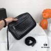 6930c5ae6e68136f4d9af9aa Bv New Classic Woven Leather Mini Messenger Bag with Box, Adjustable Crossbody or Clutch Use