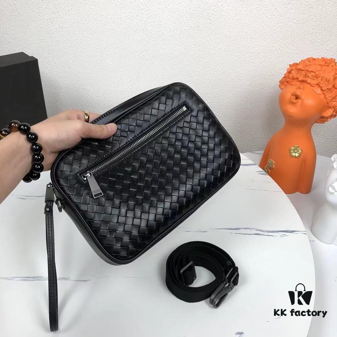 6930c5ae6e68136f4d9af9aa Bv New Classic Woven Leather Mini Messenger Bag with Box, Adjustable Crossbody or Clutch Use