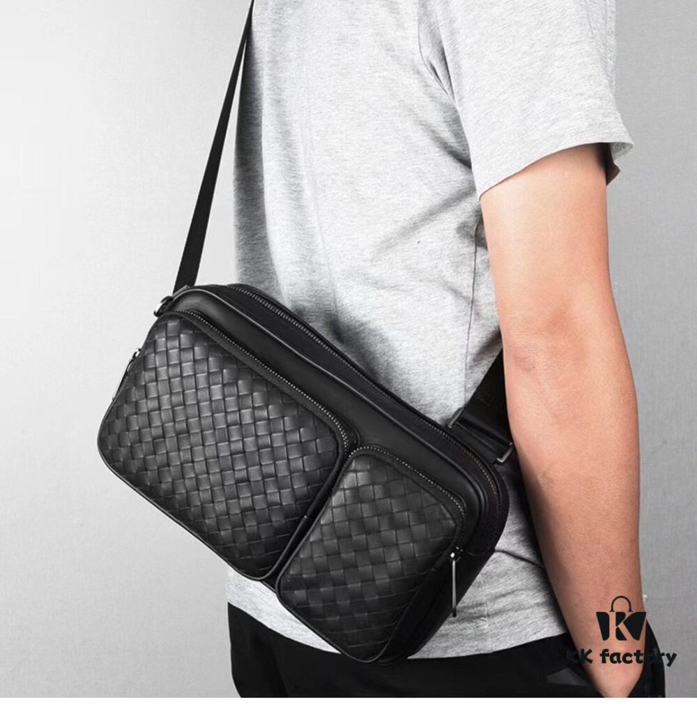 6930c5ba6e68136f4d9af9bd BV All-Season Versatile Crossbody Bag, Men's Handwoven Shoulder Bag / Woven Chest Bag