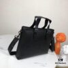 6930c5ca6e68136f4d9af9db Top-Quality Genuine Waxed Calfskin Handbag - Style 822# Black