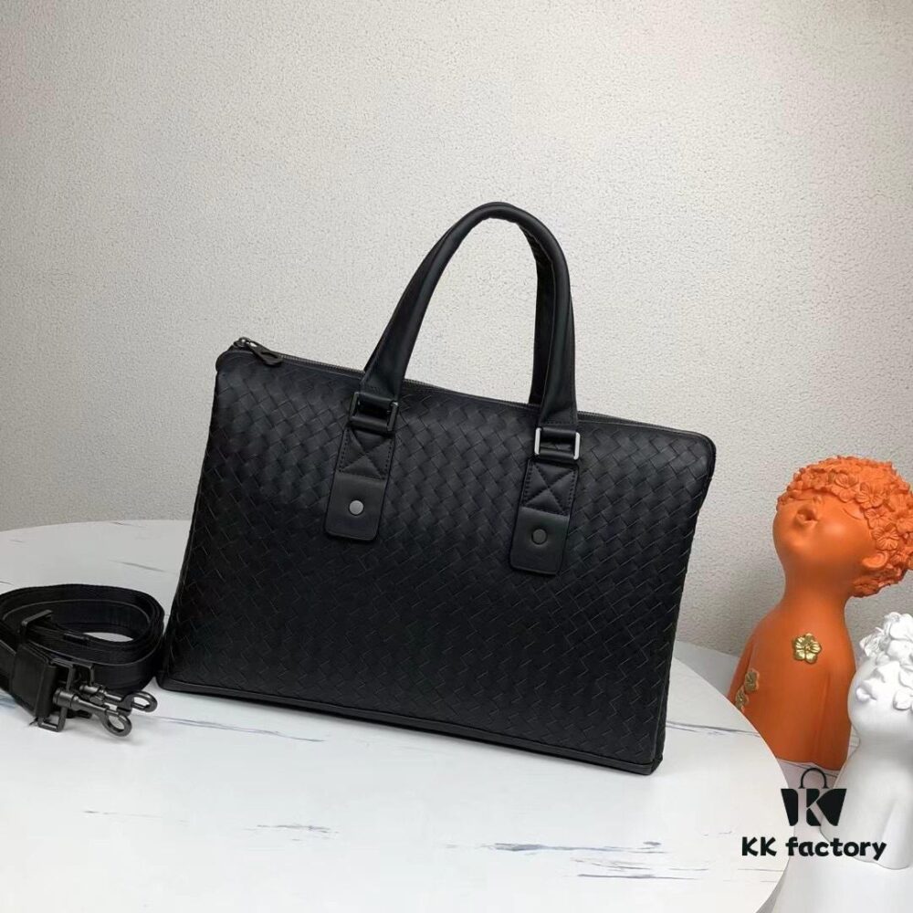 6930c5ec6e68136f4d9afa17 BV Multi-Compartment Top-Quality Original Order Luxury Tote Bag in Premium Waxed Calfskin - Model 828# Black
