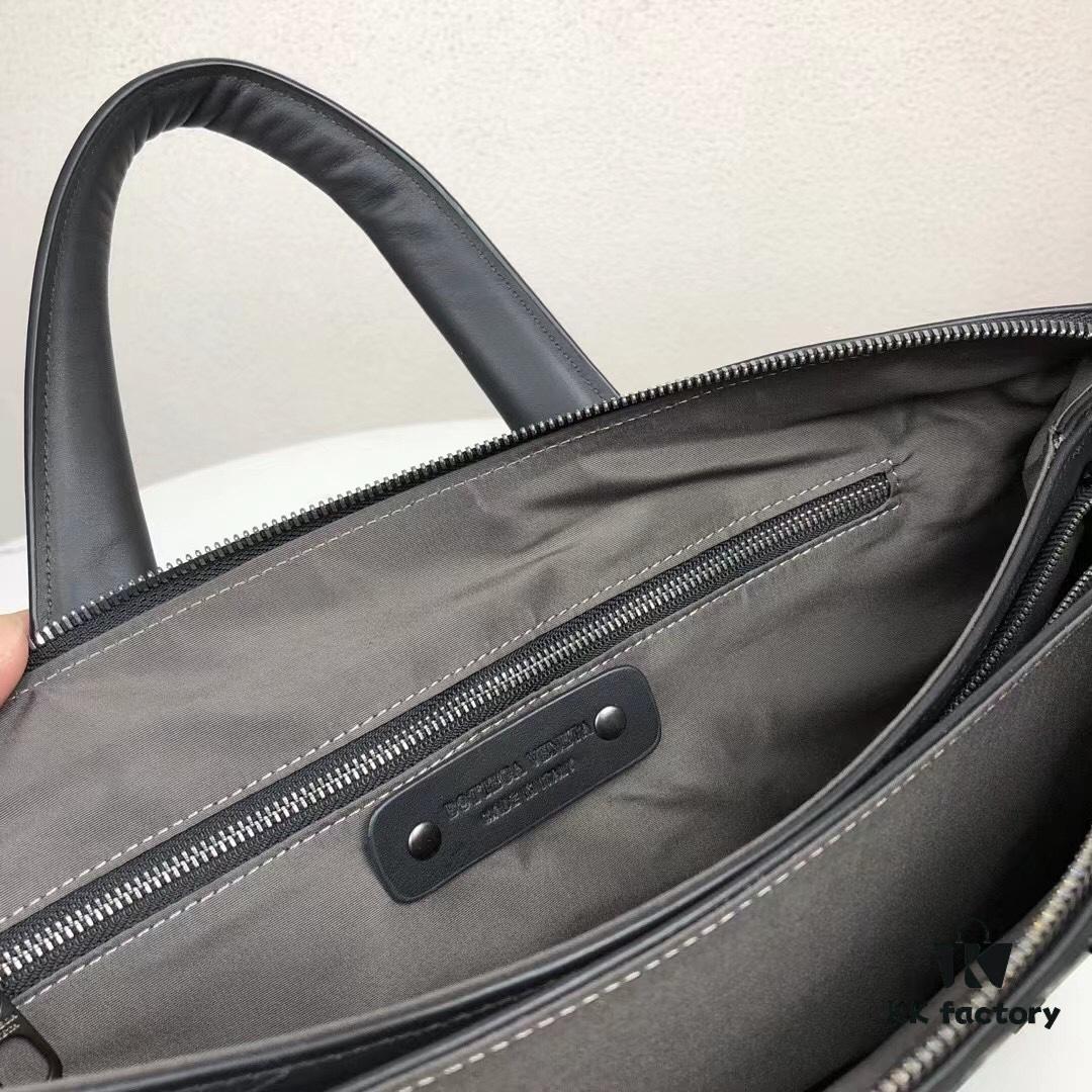 6930c5ef6e68136f4d9afa1d BV Multi-Compartment Top-Quality Original Order Luxury Tote Bag in Premium Waxed Calfskin - Model 828# Black