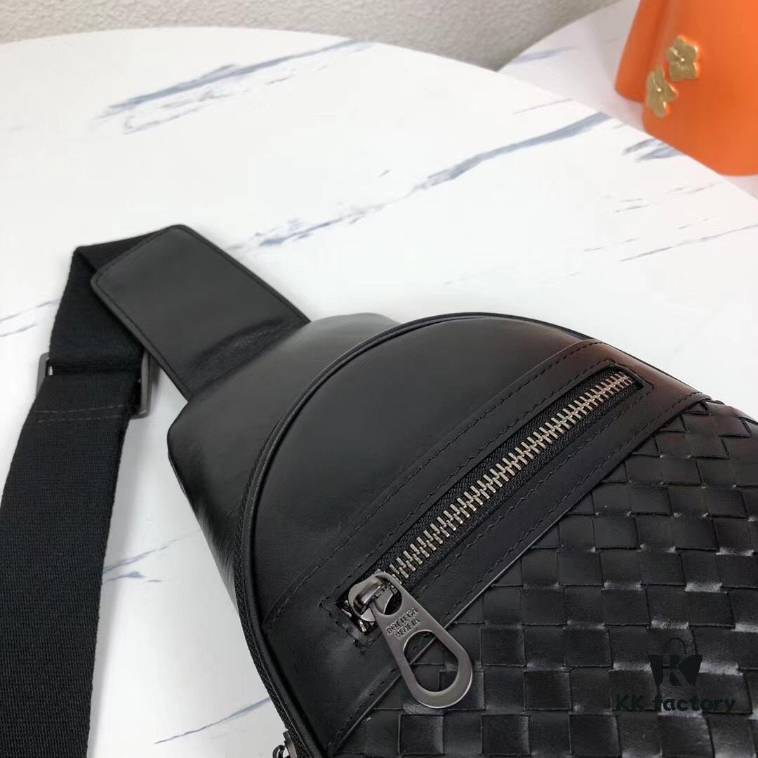 6930c6096e68136f4d9afa46 Bv Men's Chest Bag, Minimalist Design with Premium Leather Emphasis