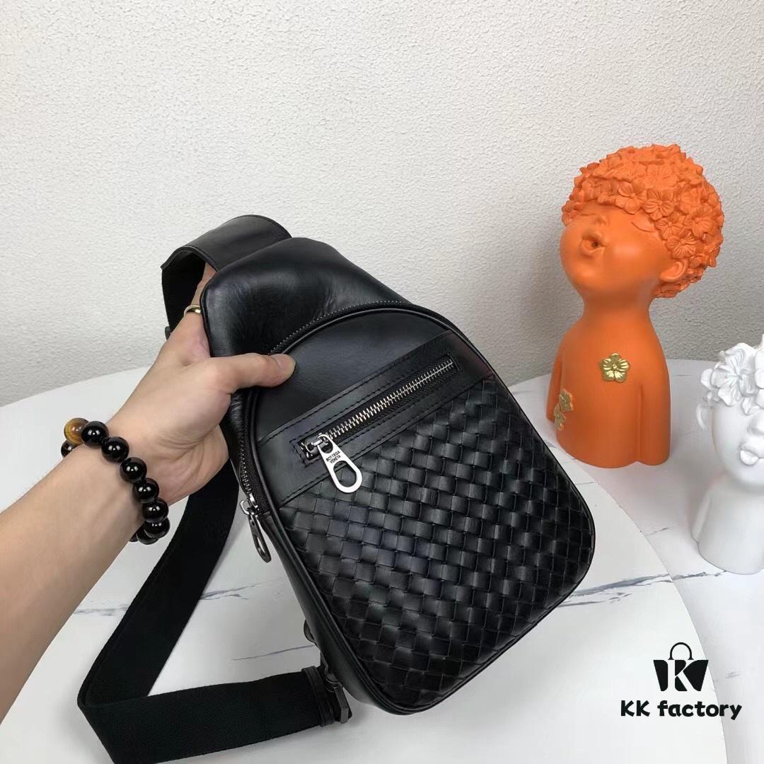 6930c60b6e68136f4d9afa49 Bv Men's Chest Bag, Minimalist Design with Premium Leather Emphasis