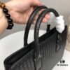 6930c6226e68136f4d9afa6a Bv Men's Briefcase Handbag - Imported Waxed Leather Woven Design with Silver-Tone Clasp, European Style Lining