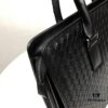 6930c6236e68136f4d9afa6b Bv Men's Briefcase Handbag - Imported Waxed Leather Woven Design with Silver-Tone Clasp, European Style Lining