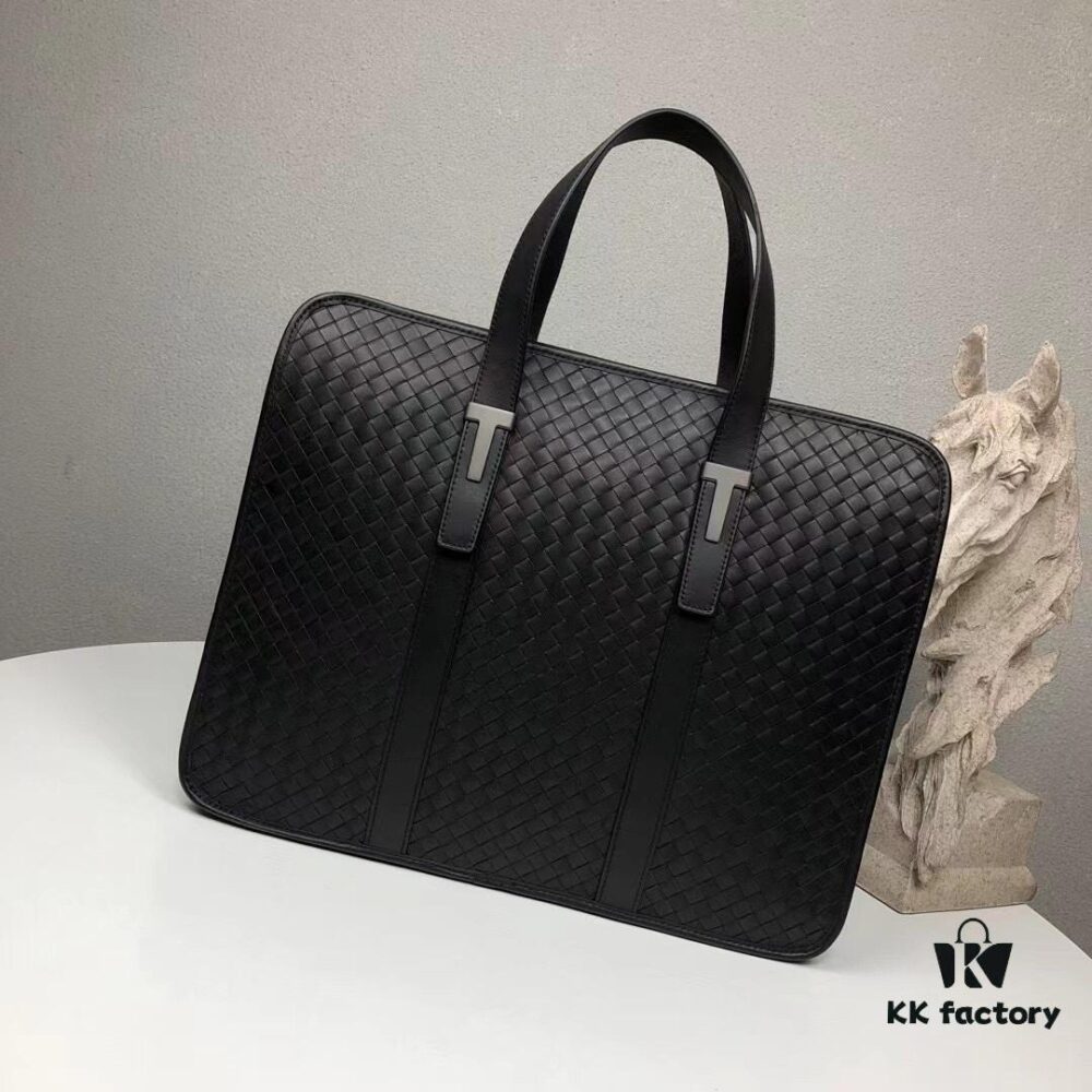 6930c6246e68136f4d9afa6f BV Multi-Compartment High-End Genuine Leather Handbag - Top-Quality Wax-Coated Calfskin, Original Cabinet Hardware, Elegant Black Design