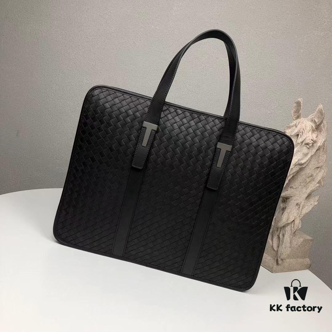 6930c6256e68136f4d9afa71 BV Multi-Compartment High-End Genuine Leather Handbag - Top-Quality Wax-Coated Calfskin, Original Cabinet Hardware, Elegant Black Design