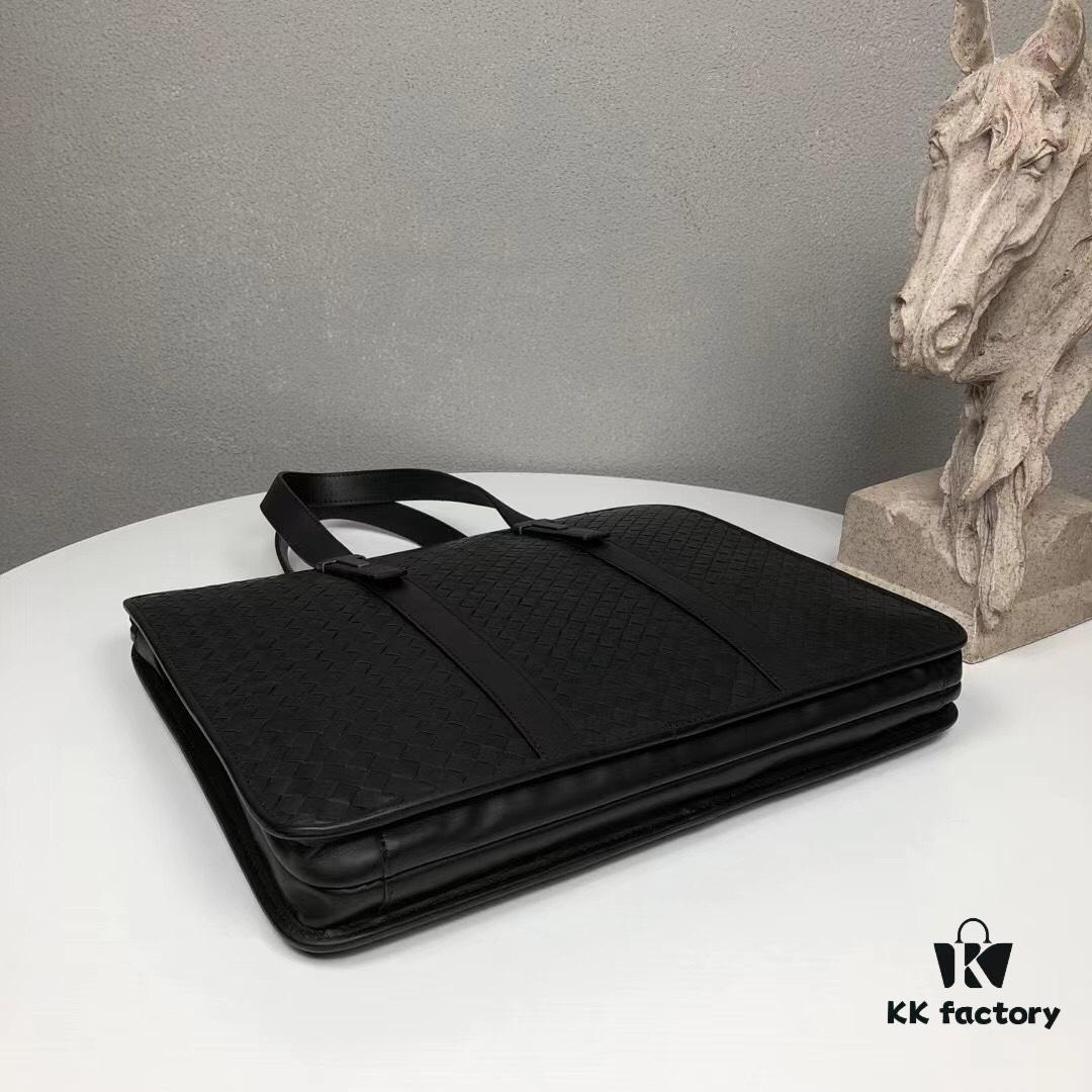 6930c6286e68136f4d9afa77 BV Multi-Compartment High-End Genuine Leather Handbag - Top-Quality Wax-Coated Calfskin, Original Cabinet Hardware, Elegant Black Design
