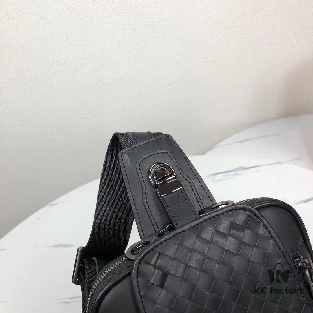 6930c64c6e68136f4d9afab1 BV Latest Men's Chest Bag Original Quality Top-Grade Waxed Calfskin Leather