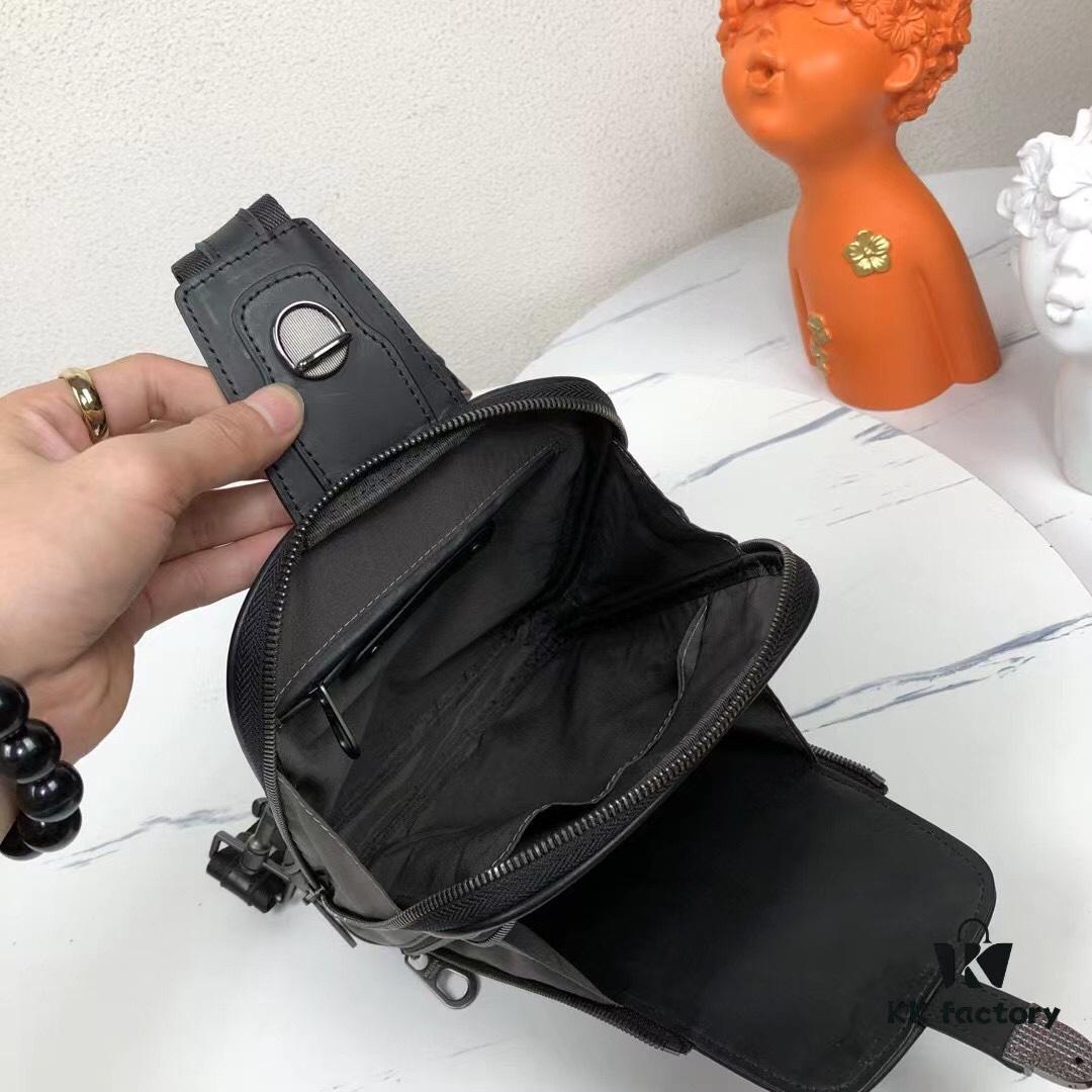 6930c64f6e68136f4d9afab6 BV Latest Men's Chest Bag Original Quality Top-Grade Waxed Calfskin Leather