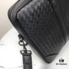6930c6616e68136f4d9afad7 BV Men's Business Bag, Genuine Waxed Cowhide Executive Handbag, European Style Silver Buckle, Fashionable and Casual Design