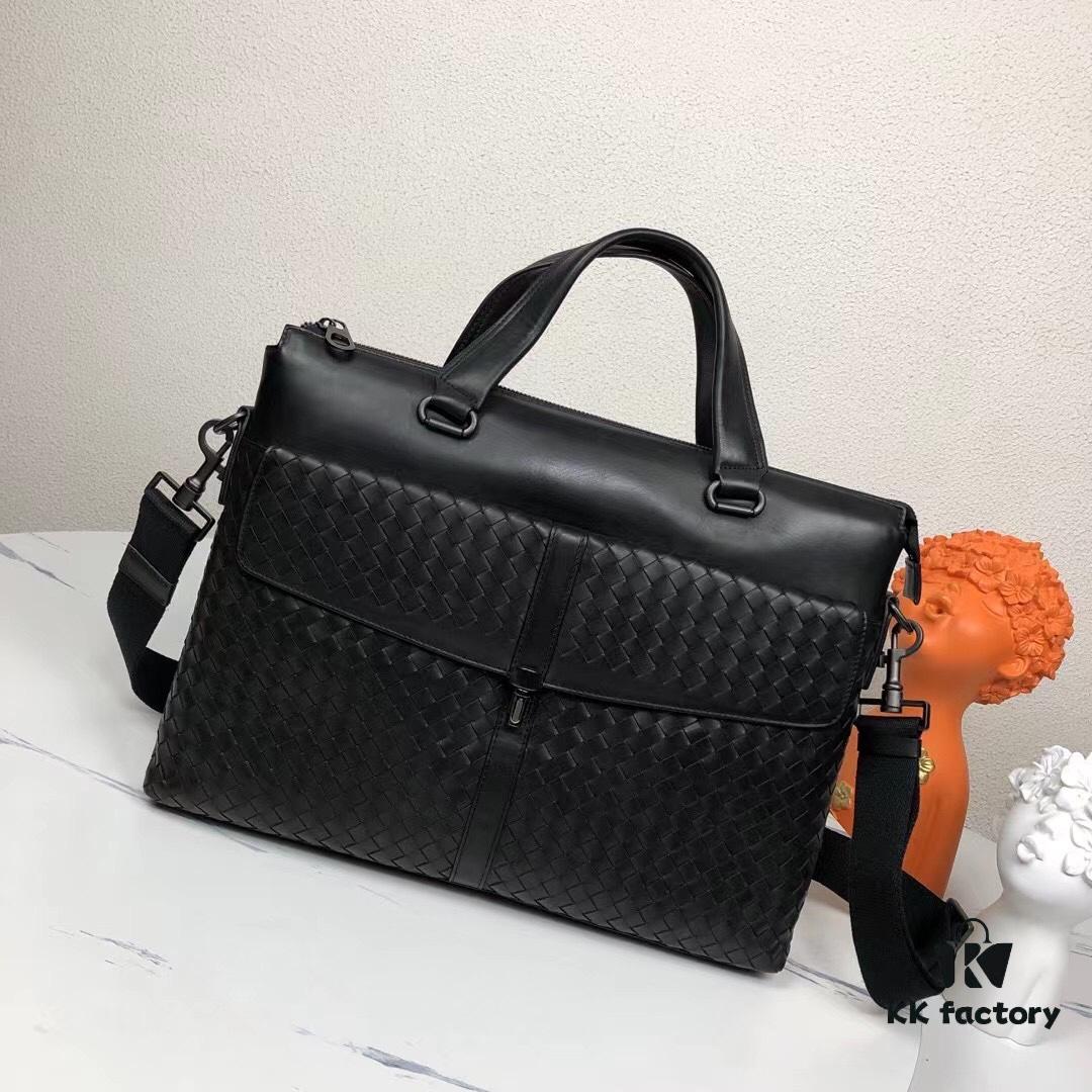 6930c66d6e68136f4d9afaeb BV Latest Men's Business Briefcase Original Quality Top-Grade Waxed Calfskin Luxurious Feel Exclusive Hardware Elegant Design Exquisite Craftsmanship Premium Look 38x28.5cm