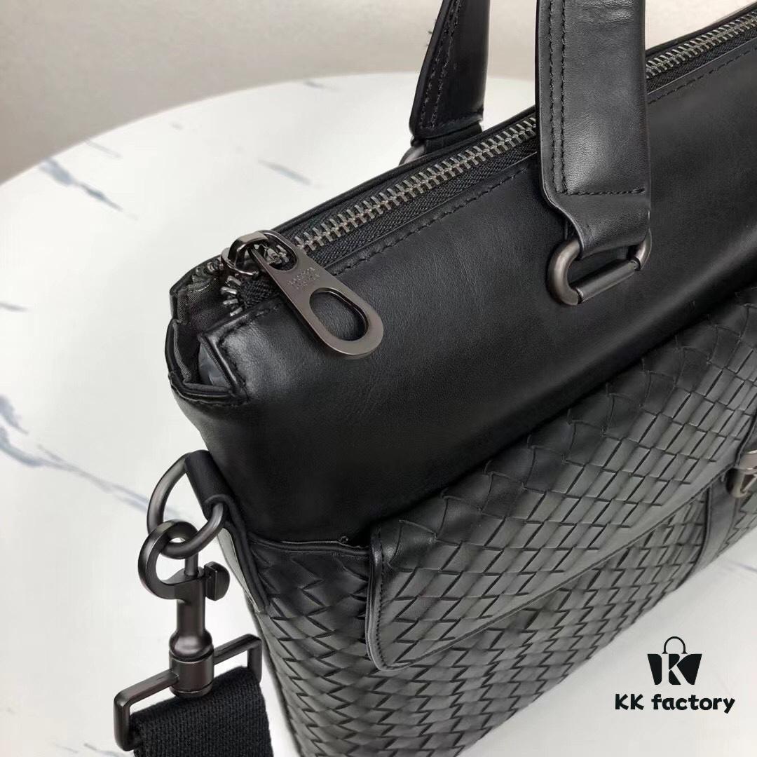 6930c6716e68136f4d9afaf0 BV Latest Men's Business Briefcase Original Quality Top-Grade Waxed Calfskin Luxurious Feel Exclusive Hardware Elegant Design Exquisite Craftsmanship Premium Look 38x28.5cm