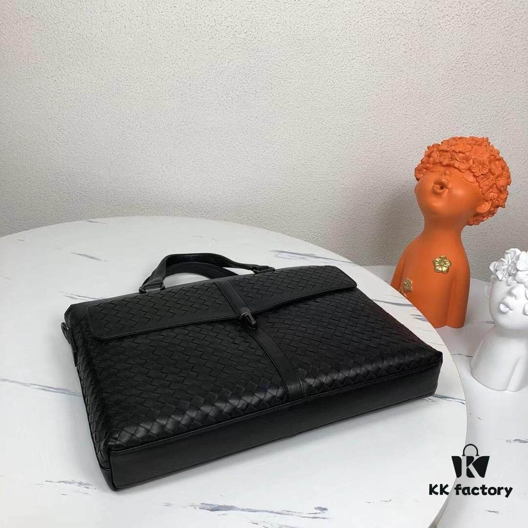 6930c6716e68136f4d9afaf2 BV Latest Men's Business Briefcase Original Quality Top-Grade Waxed Calfskin Luxurious Feel Exclusive Hardware Elegant Design Exquisite Craftsmanship Premium Look 38x28.5cm