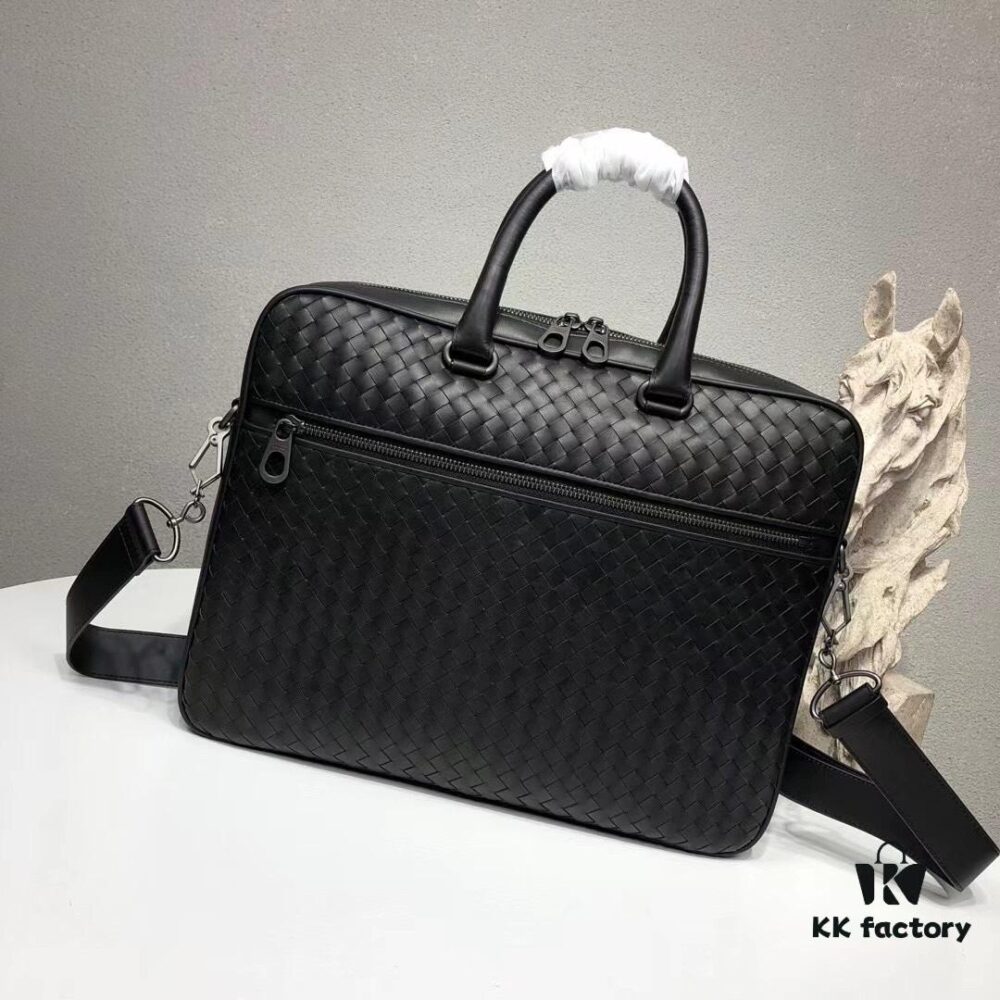 6930c6866e68136f4d9afb0f Bv Men's Business Briefcase - Handcrafted Waxed Leather Messenger Bag for Stylish, Mature Gentlemen