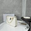6930c6e06e68136f4d9afb9a BVLGARI SERPENTI BAIA Small Shoulder Bag in Textured Silver Calfskin