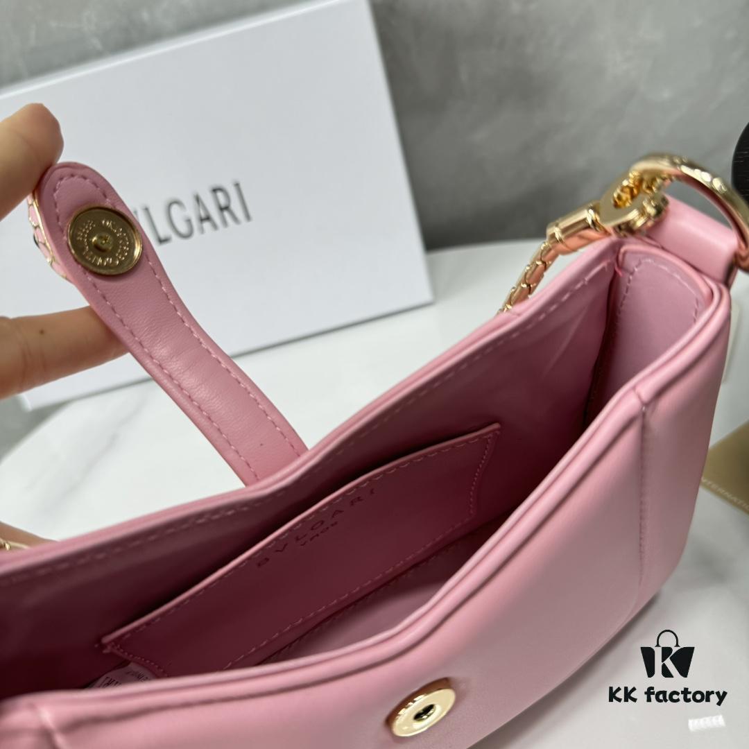 6930c6e36e68136f4d9afb9f BVLGARI SERPENTI BAIA Small Shoulder Bag in Textured Silver Calfskin