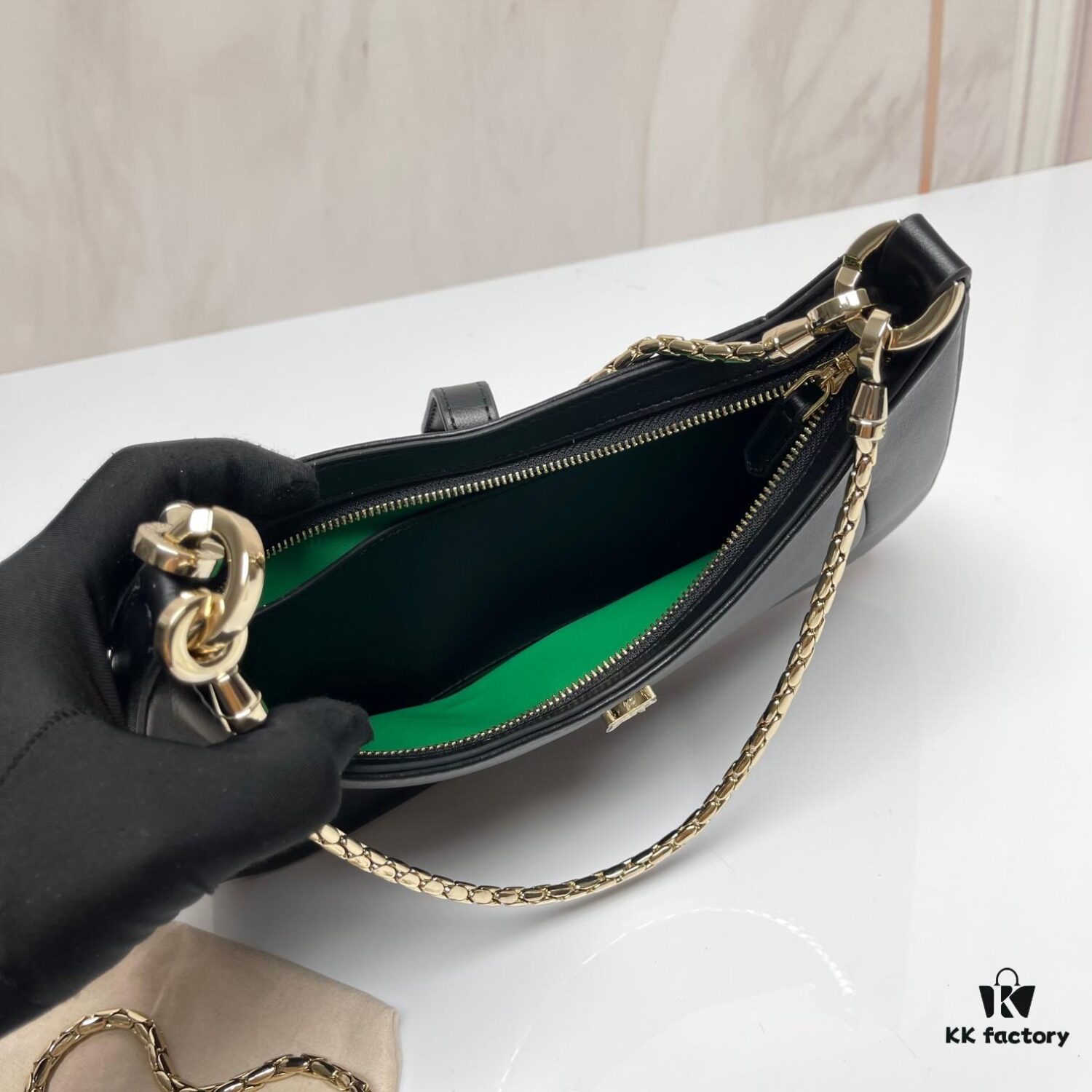 6930c6e86e68136f4d9afba6 BVLGARI SERPENTI BAIA Small Shoulder Bag in Silvered Textured Calfskin with Snake Head Clasp