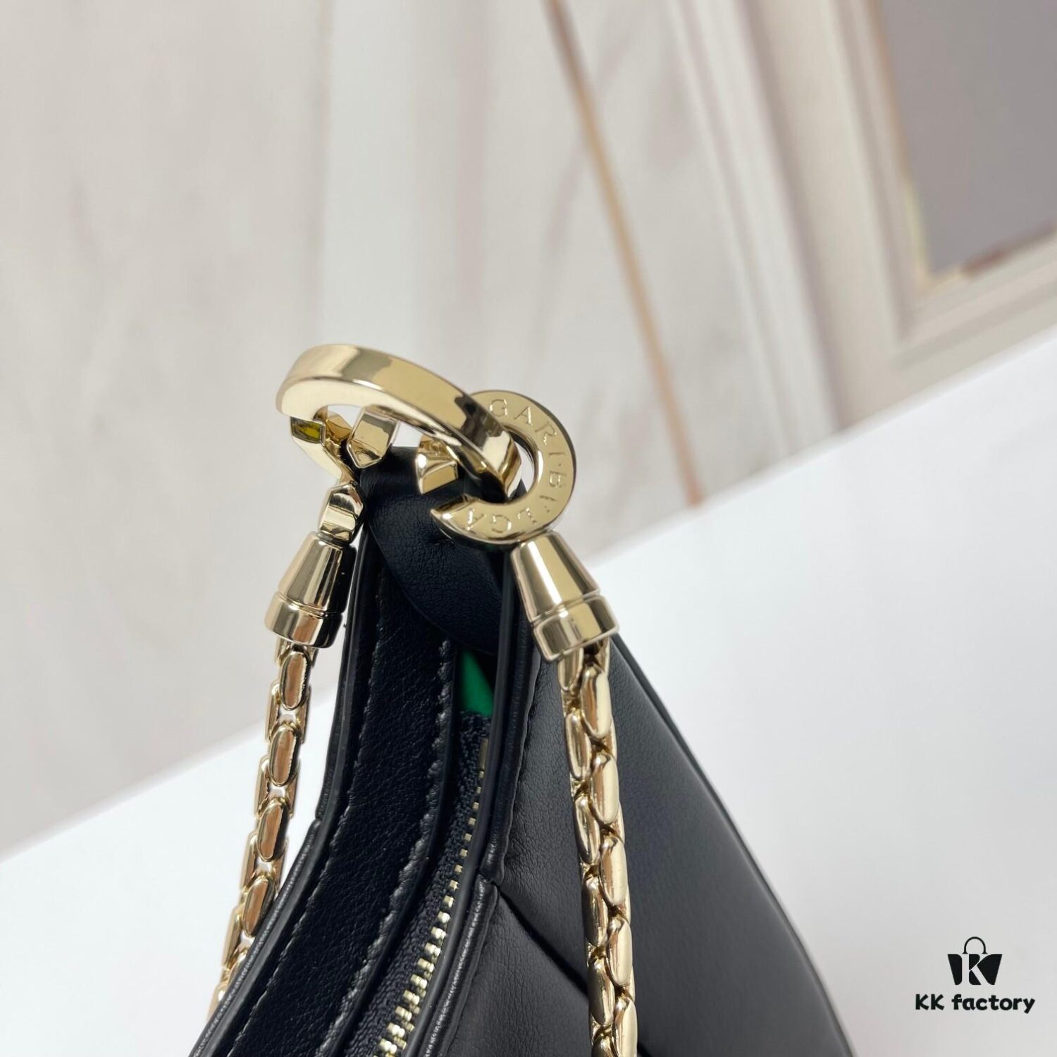 6930c6e96e68136f4d9afba8 BVLGARI SERPENTI BAIA Small Shoulder Bag in Silvered Textured Calfskin with Snake Head Clasp