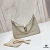 6930c6e96e68136f4d9afba9 BVLGARI SERPENTI BAIA Small Shoulder Bag in Textured Silver Calfskin with Snake-Head Clasp