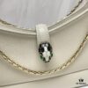 6930c6eb6e68136f4d9afbab BVLGARI SERPENTI BAIA Small Shoulder Bag in Textured Silver Calfskin with Snake-Head Clasp