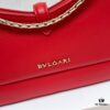 6930c6f66e68136f4d9afbc1 BVLGARI SERPENTI BAIA Small Shoulder Bag in Textured Silver Calfskin with Snake-Head Clasp