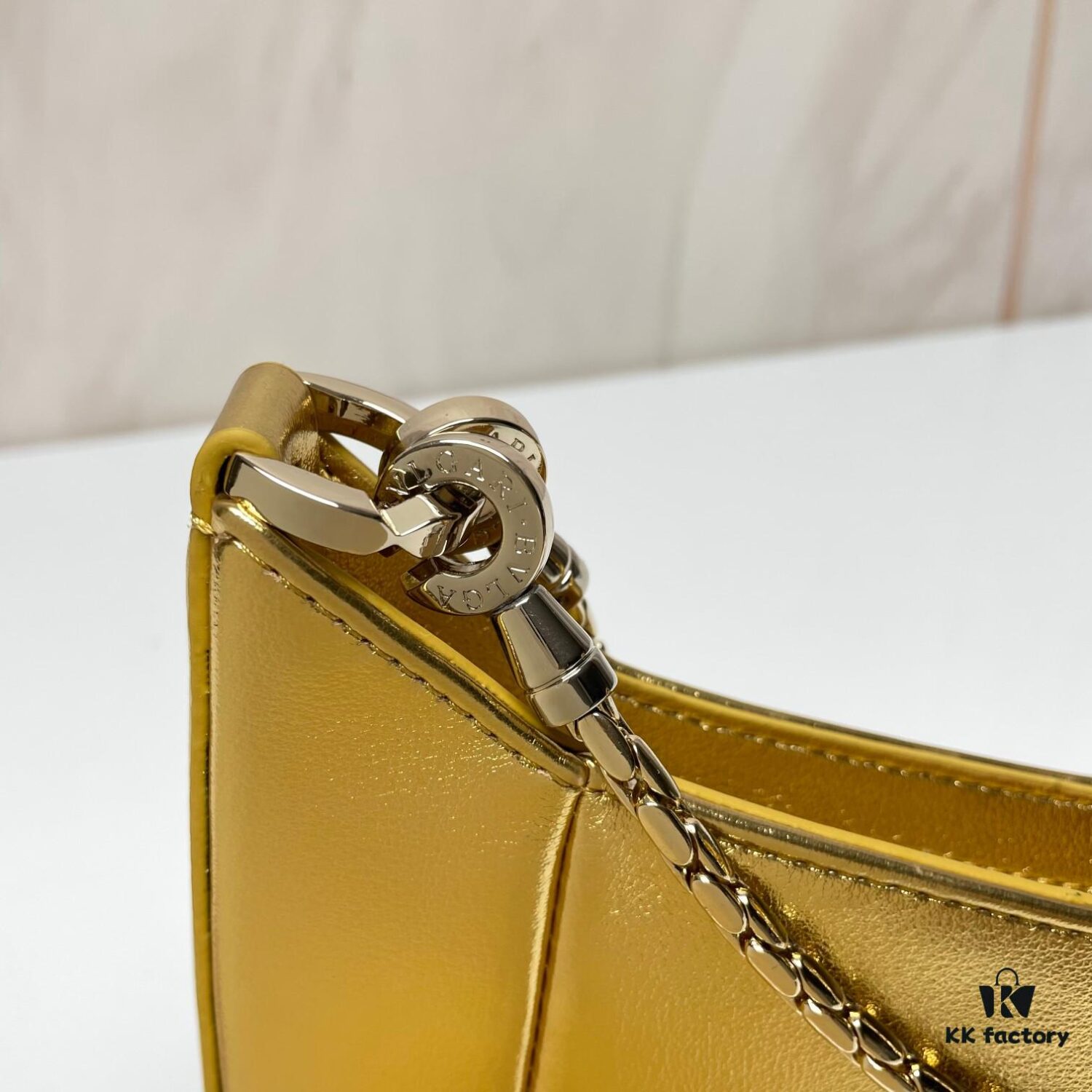 6930c6f96e68136f4d9afbc4 BVLGARI SERPENTI BAIA Small Shoulder Bag in Silver Textured Calfskin