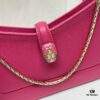 6930c7026e68136f4d9afbd7 BVLGARI SERPENTI BAIA Small Shoulder Bag in Silvered Textured Calfskin with Snake-Head Clasp
