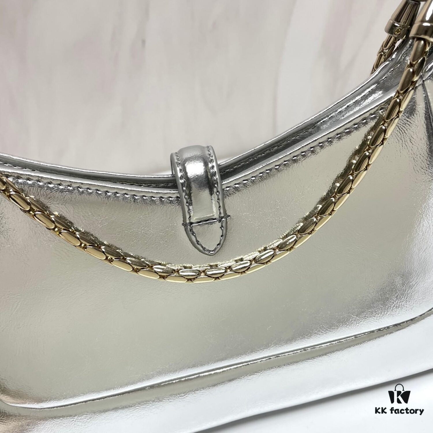 6930c7166e68136f4d9afbf6 BVLGARI SERPENTI BAIA Small Shoulder Bag in Silver-Tone Textured Calfskin