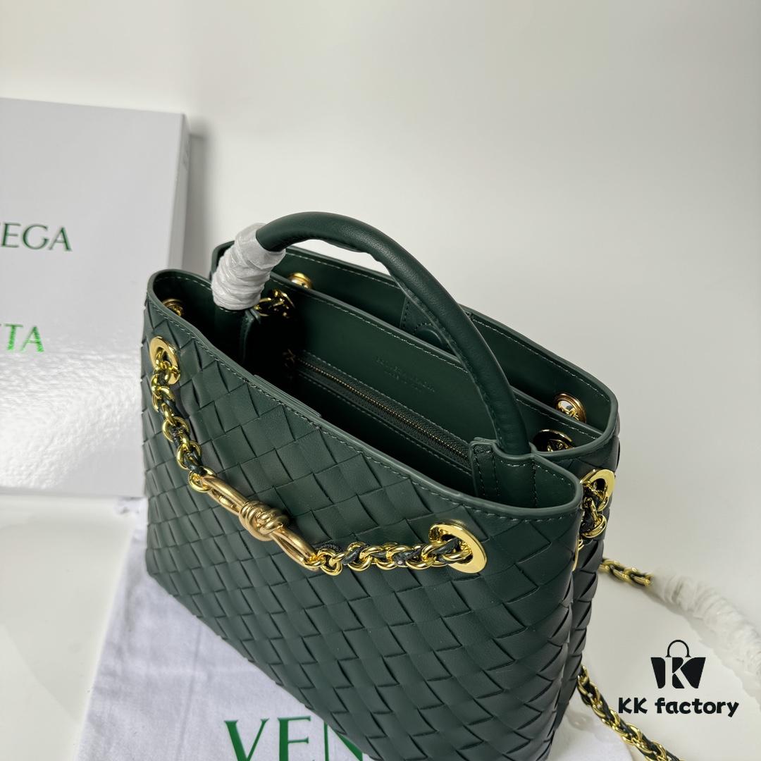 6930c71e6e68136f4d9afc01 BV | New Arrival Metallic Chain Andiamo Classic Handbag