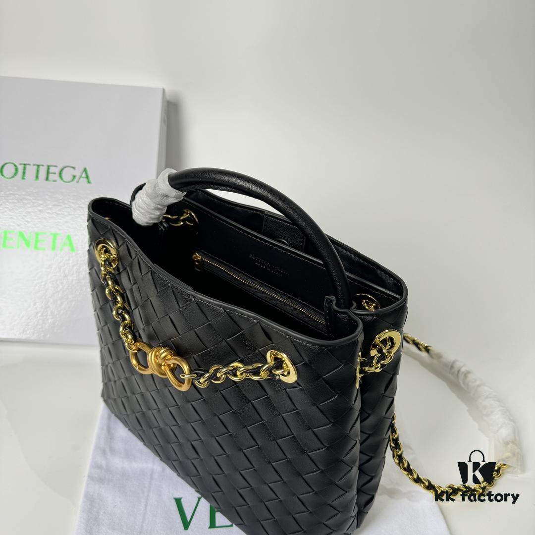 6930c7236e68136f4d9afc0a BV | New Arrival Metallic Chain Andiamo Classic Handbag