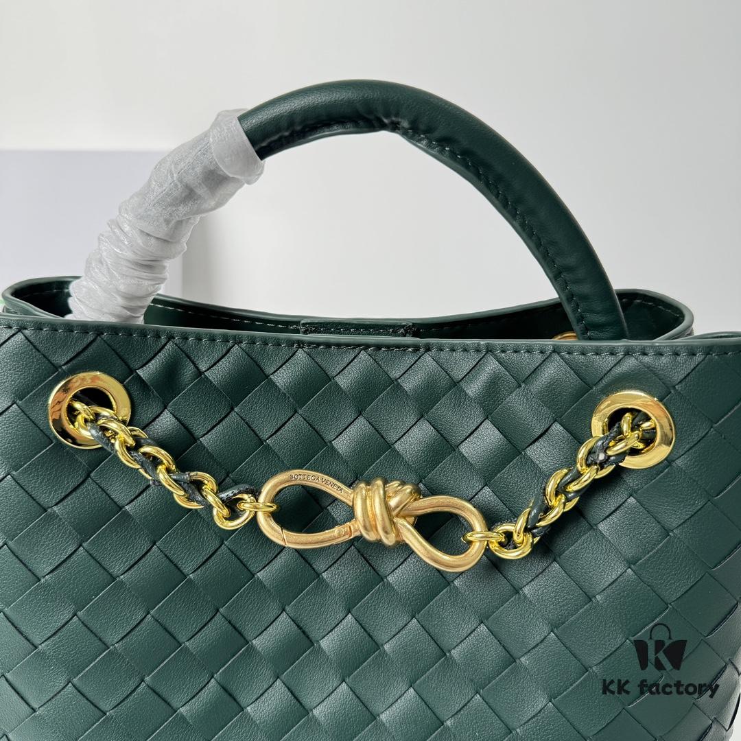 6930c7266e68136f4d9afc0d BV | New Arrival Metallic Chain Andiamo Classic Handbag