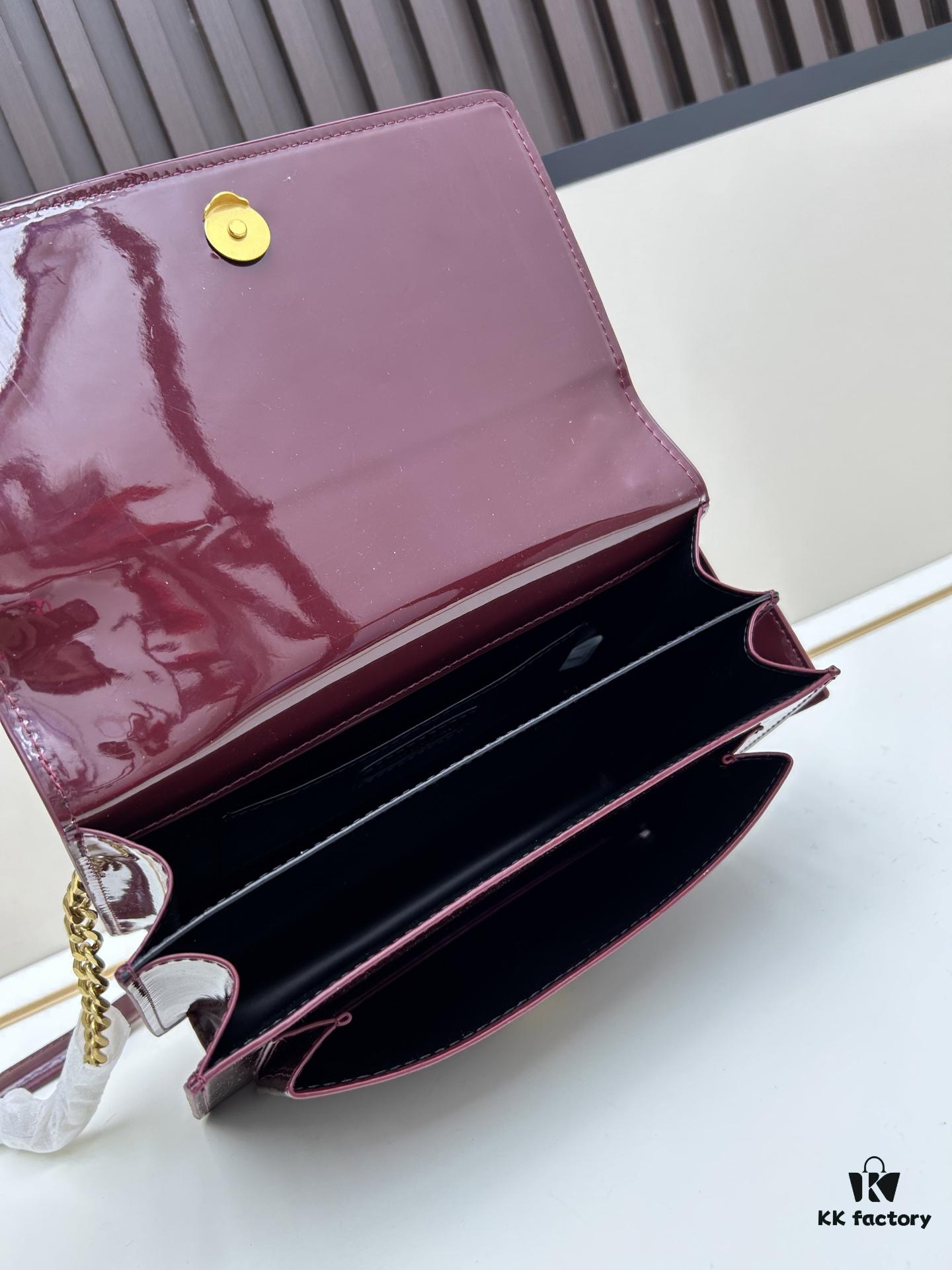 6930c79f6e68136f4d9afcec YSL Sunset Bag ✨ Luxurious Patent Leather, Iconic Accordion Design with Black-Gold Elegance
