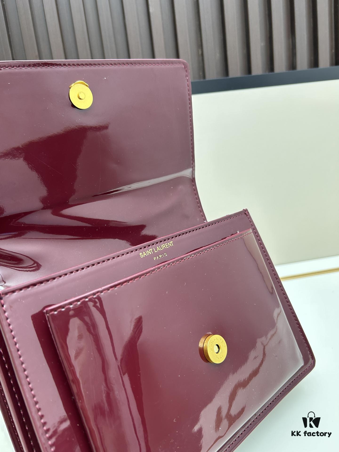 6930c79f6e68136f4d9afced YSL Sunset Bag ✨ Luxurious Patent Leather, Iconic Accordion Design with Black-Gold Elegance