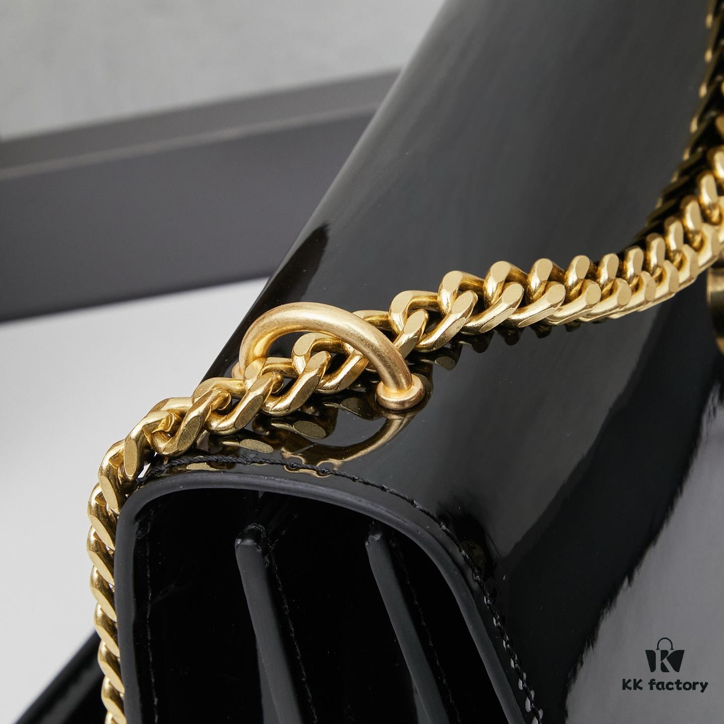 6930c7bc6e68136f4d9afd19 YSL Sunset Bag ✨ New Arrival with Box, Patent Leather Beauty, Iconic Accordion Design with Black-Gold Elegance