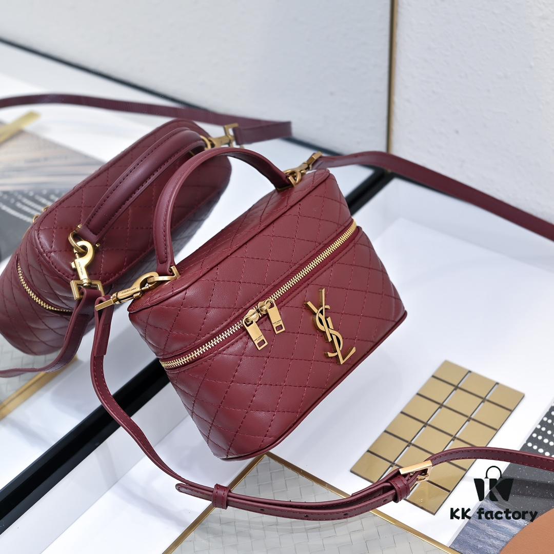 6930c7f76e68136f4d9afd87 Upgraded Original Version Shipment Black / Gold Buckle Lamb Skin YSL 2024 New Rose Same Style Mini Gaby