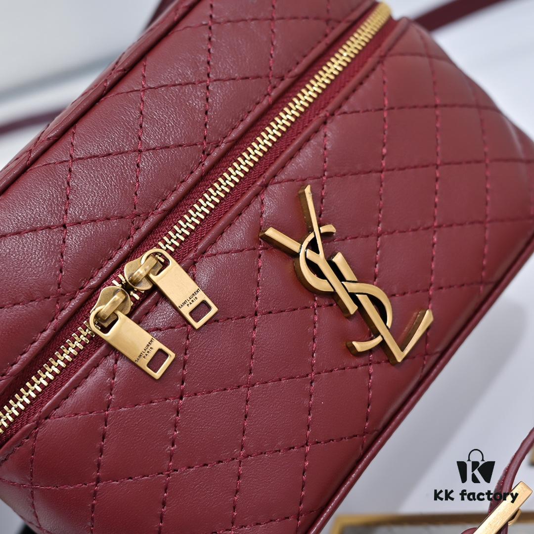 6930c7f96e68136f4d9afd8d Upgraded Original Version Shipment Black / Gold Buckle Lamb Skin YSL 2024 New Rose Same Style Mini Gaby